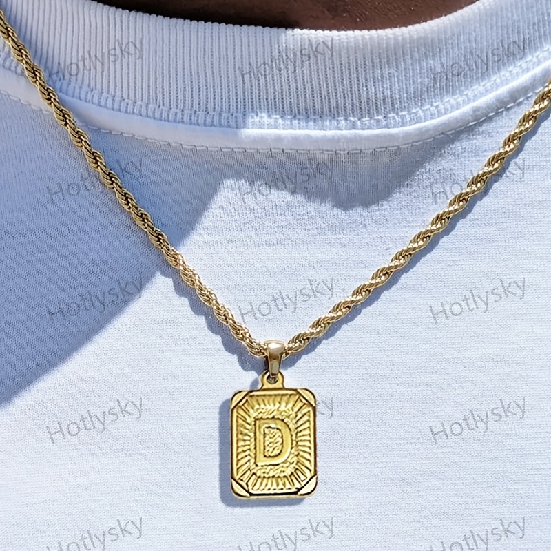 Women's Fashion Pendant Necklace with Initial Letter Option